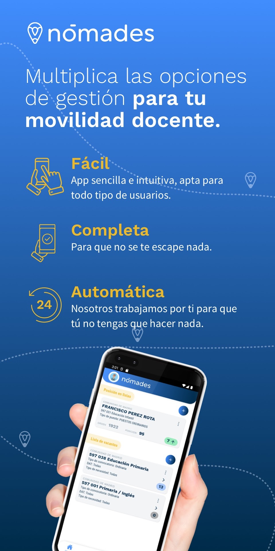 Nómades App: movilidad docente screenshot n.18