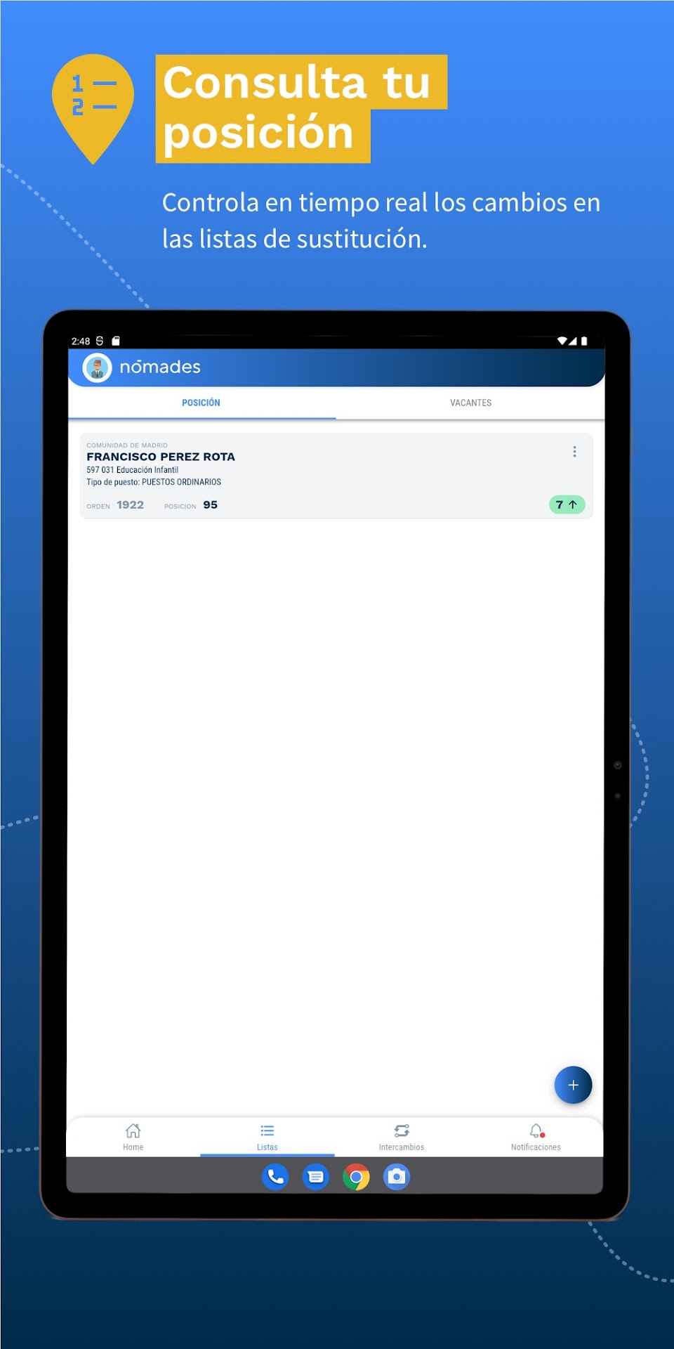 Nómades App: movilidad docente screenshot n.8
