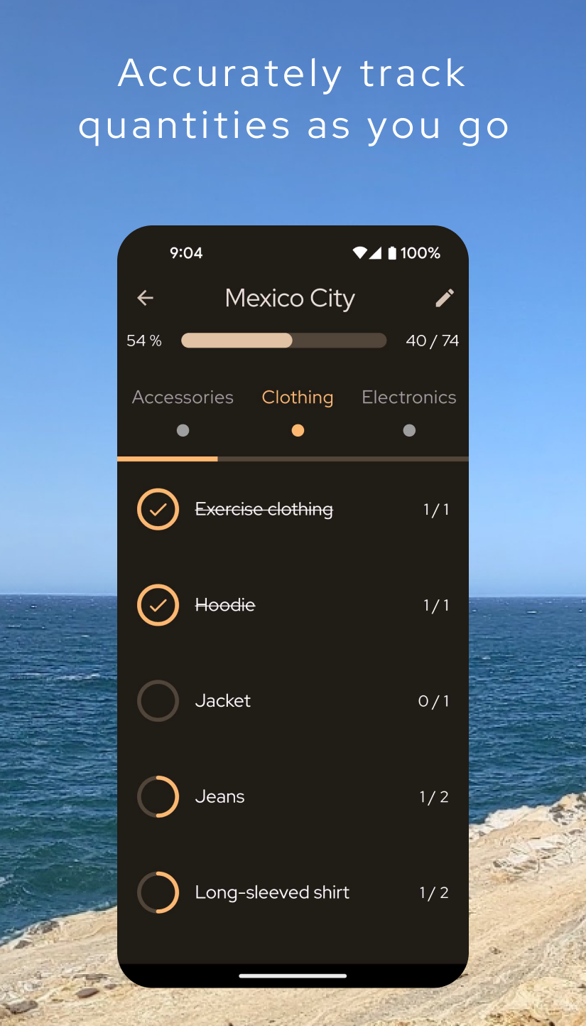 Precheck: travel packing list screenshot n.7