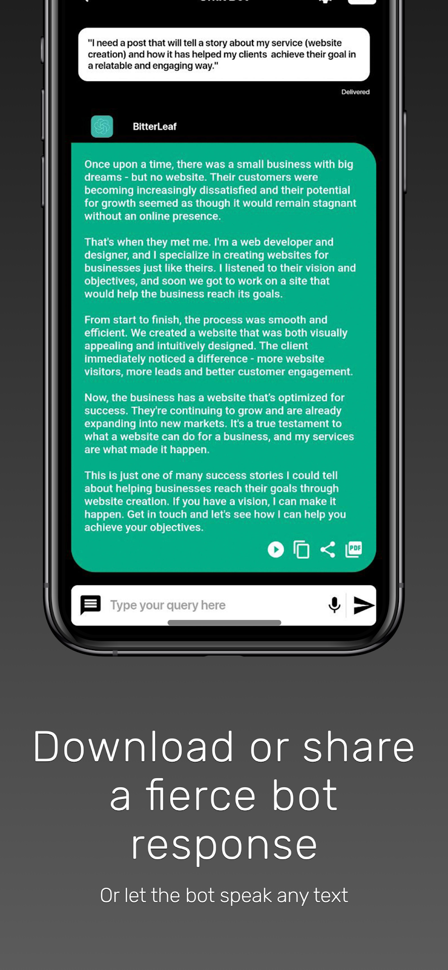 BitterLeaf -  GPT 4  Ai screenshot n.20