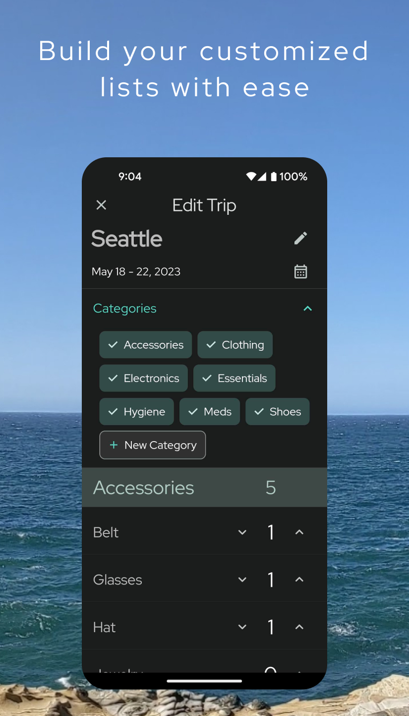 Precheck: travel packing list screenshot n.6