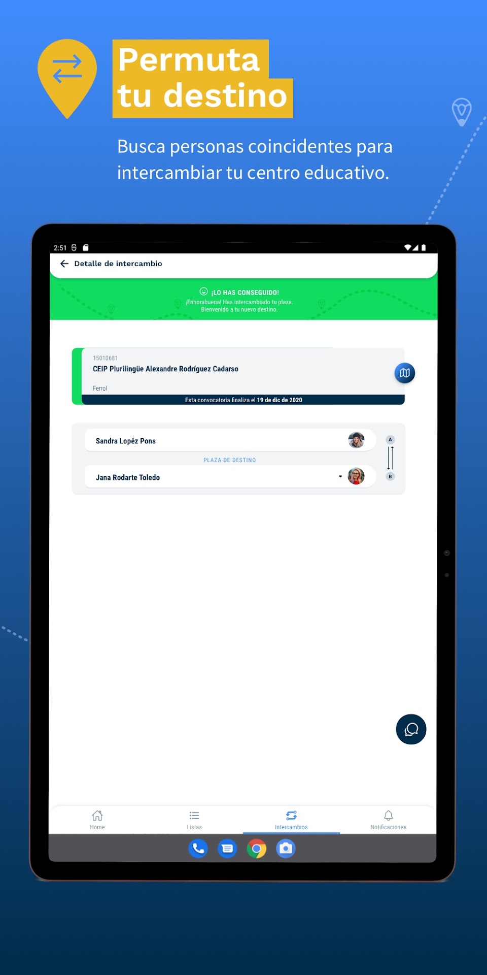 Nómades App: movilidad docente screenshot n.17