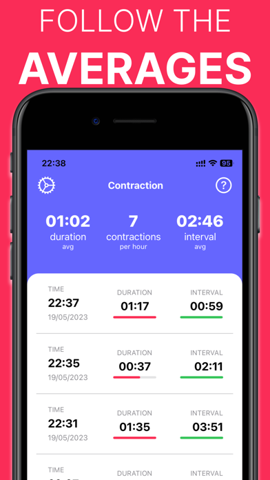 Contraction Timer Counter, 9m screenshot n.4