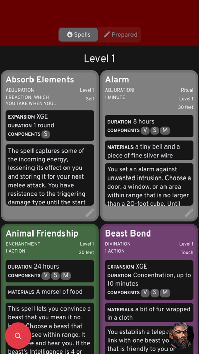 D&D Spellcards 5e screenshot n.1
