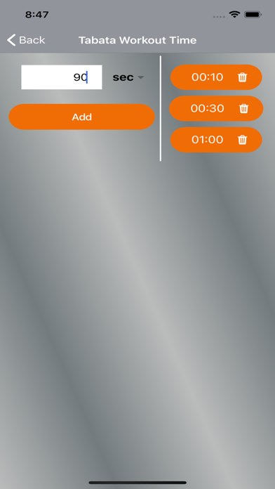 Tabata Workout Timer (TWT) screenshot n.3