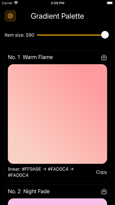 Gradient Palette screenshot n.2