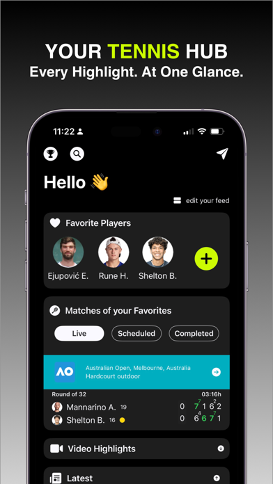 ScoreGO - Tennis Live Scores screenshot n.2