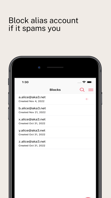 AKA3 Email Alias screenshot n.3