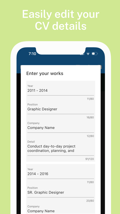 Europass CV Maker - Europe screenshot n.5