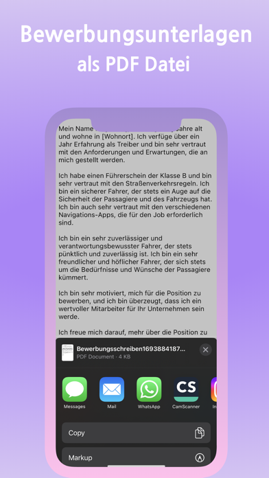 Bewerbungsschreiben KI screenshot n.4