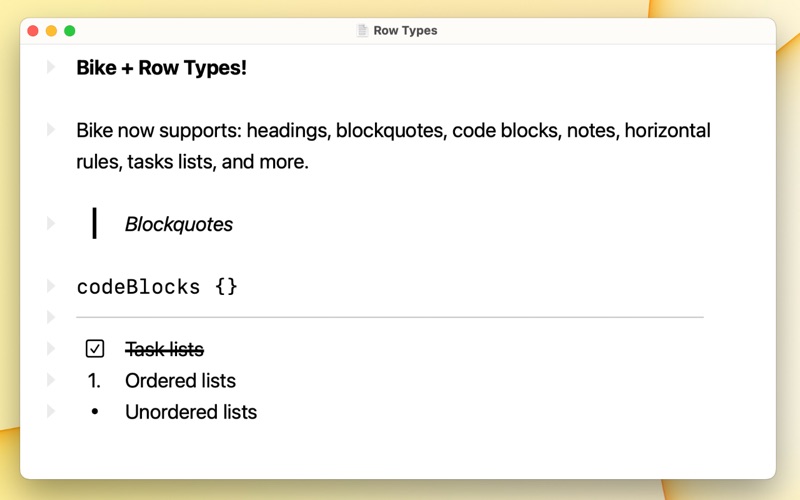 Bike Outliner | Writing App screenshot n.1