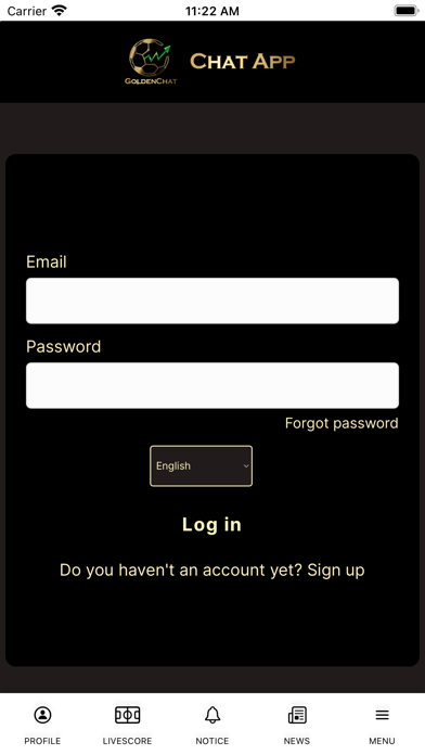 Golden Chat App screenshot n.1