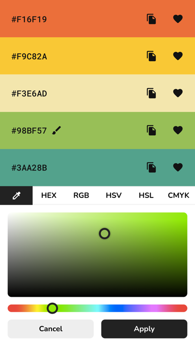 Pigments - Color Palettes screenshot n.2