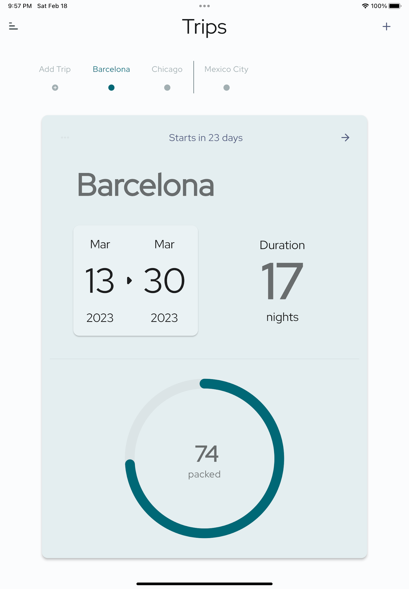 Precheck: travel packing list screenshot n.17