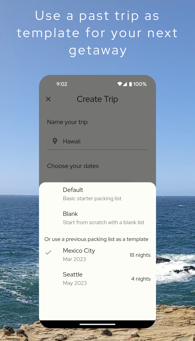 Precheck: travel packing list screenshot n.5