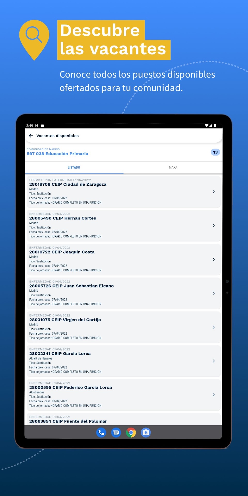 Nómades App: movilidad docente screenshot n.15